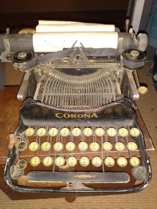 Corona No.  3 Vintage Folding Portable Typewriter