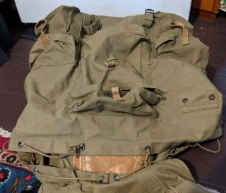 WW2 US MOUNTAIN TROOPS BACKPACK / RUCKSACK 1942 DATED with METAL FRAME 2