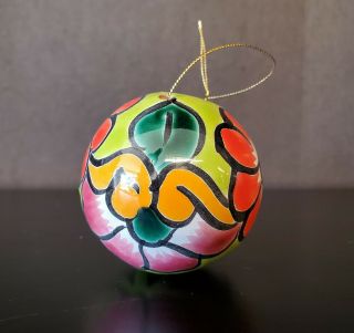 Authentic Hand - Painted Mexican Talavera Ceramic Ornament – Ball