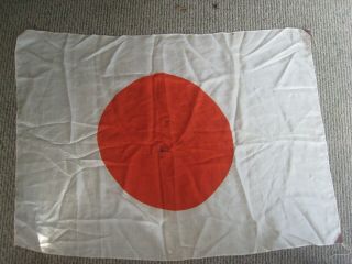 Vintage Wwii Japanese Rising Sun Silk Flag 40 " X 29 "