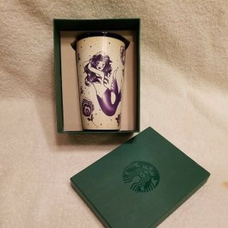 Starbucks 2016 Siren Mermaid Sailor Tattoo Ceramic Tumbler Nwt / Nib Rare