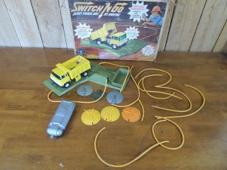 1966 Mattel Switch N Go Dump Truck Set 6141,  Orig Box,  Cool,  Vintage Toys