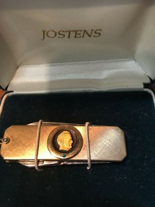 John Deere 12kt Gold Fill,  1 Emerald Pocket Knife Rare Years Of Service Award