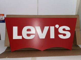 Vintage Levis Jeans 30 " Store Display Advertising Sign