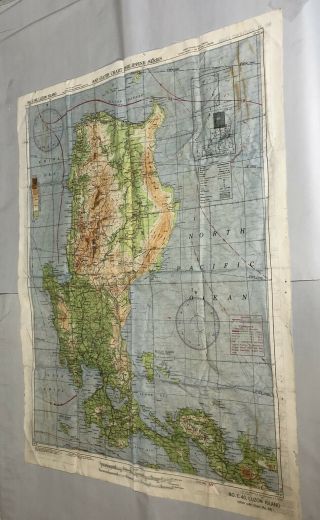 Aaf Cloth Silk Escape Map Luzon Island Southeast China Philippine Series C - 40 34