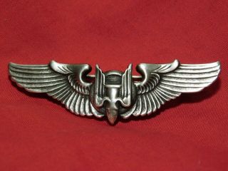 Wwii Us Army Air Corps Aerial Gunner Wing Pin Sterling Shirt Size Aaf