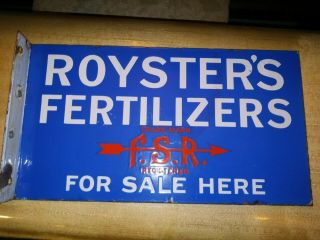 Royster ' s Fertilizer double sided Porcelain Sign 3