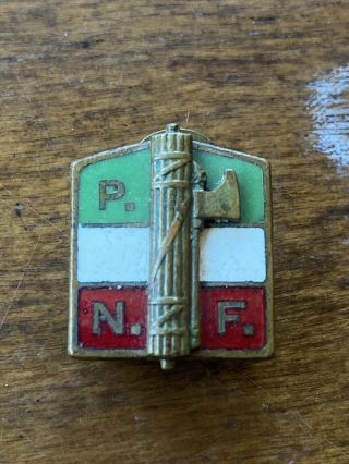 Wwii Italian Fascist Pnf Party Badge Bring Back