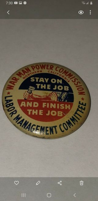Vintage Wwii War Production Drive War Man Power Comm Labor - Management Committee