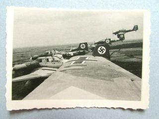 German Wwii Luftwaffe Photo Stuka Ju 87as In Flight