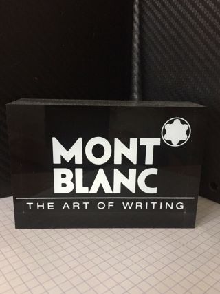Montblanc The Art Of Writing Acrylic In - Case Logo Sign