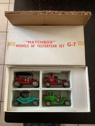 Matchbox Models Of Yesteryear Set G - 7 With Rare White Box