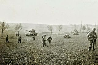 Wwii Org Battle Photo 6th Armored Div Helping Take Zeitz Germany April 1945 Phb
