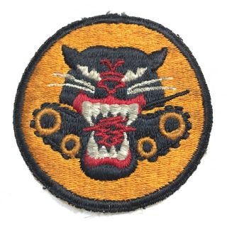 Ww2 Us Army Tank Destroyer Battle Cat Black Embroidered Patch Emblem 4 Wheel Ssi