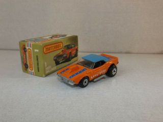 Matchbox S/f No.  1 - D Dodge Challenger Orange Body,  Blue Top W/rare Late Issue Box