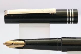 Osmiroid Easy Change Black B2 Fountain Pen With Chrome Trim