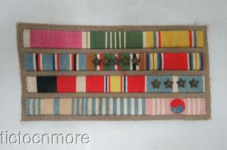 Wwii Korean War Us Officer Medal Ribbon Bar Japanese Made Legion Of Merit