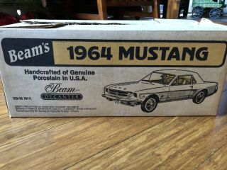 Vintage 1964 Ford Mustang Jim Beam Flask Decanter Container 3