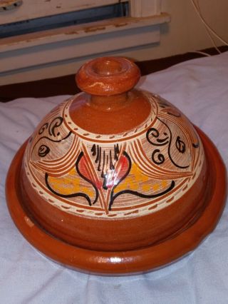 Ceramic Mexican Folk Art: Clay Cold Desert Dish