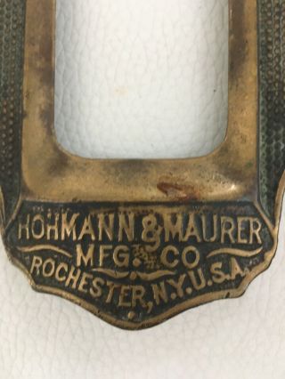 Ship Brass H & M Thermometer Plate Gauge Hohmann & Maurer Steam Rochester NY 3