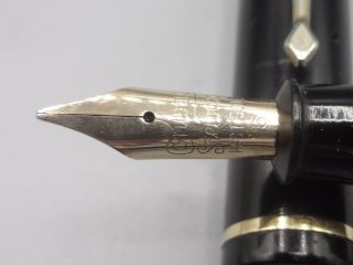 Vintage 1930 - 45 Conway Stewart 286 Fountain Pen Black 14k CS5 Nib GC GWO 3