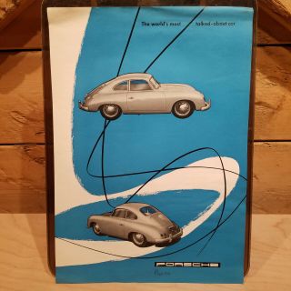 Porsche Type 356 1955 Sales Brochure W Specs On Back - Swanky Barn