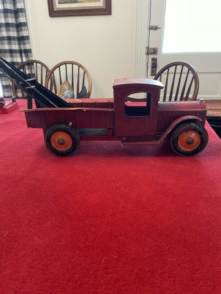 Early 1920’s Structo Pressed Steel Tow Truck,  Paint Attic Find