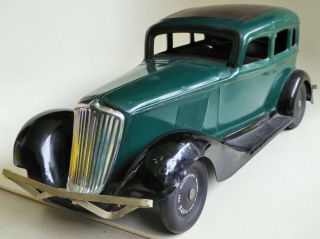 Scarce 1933 Cor - Cor Graham Sedan Scale Model Car Pressed Steel Toy Restored