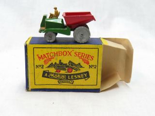 Vintage A Moko Lesney Matchbox Series No 2,  Dumper,  Box