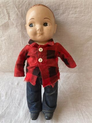 Vintage Buddy Lee Doll 13 " Cowboy Outfit Clothes No Hat,  Scarf,  Arms