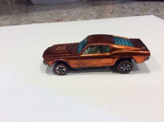 Hot Wheels Redlines 68 Custom Mustang Orange Rare Cond