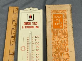 Vintage International Harvester Ih Logo Wall Thermometer Nib Great Bend Ks