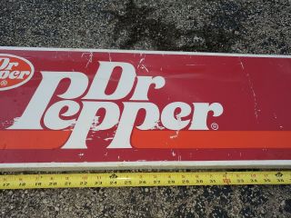 48” X 10” Vintage 70s Dr Pepper Metal Store Sign Display Advertisement 3