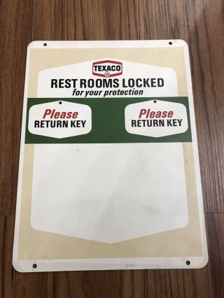 Texaco Restroom Sign Key Fob Holder