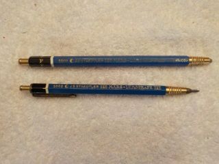 2 J.  S.  Staedtler Mars Lumograph 1002 And 1001f Drafting Mechanical Pencils