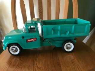 Vintage Buddy L Hydraulic Dump Truck,  Pressed Steel Toy