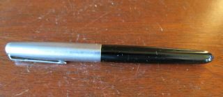 Vintage Black W/ Chrome Cap Parker 51 Fountain Pen