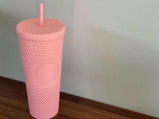 Starbucks limited edition spring 2020 matte pink studded tumbler 24oz cup 2