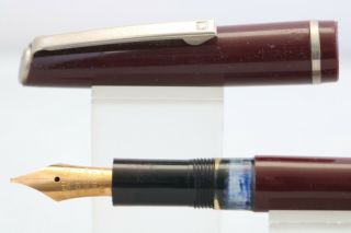 Vintage Osmiroid No.  75 Rolatip Medium Soft Fountain Pen,  Burgundy
