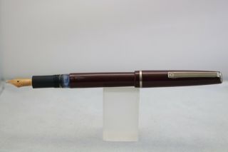 Vintage Osmiroid No.  75 Rolatip Medium Soft Fountain Pen,  Burgundy 2