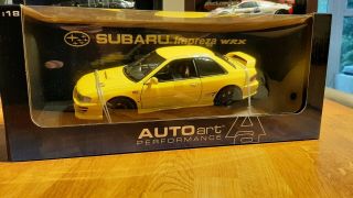 Autoart 78611 Subaru Impreza Wrx Sti Type R Yellow 1:18 Wrc Colin Mcrae