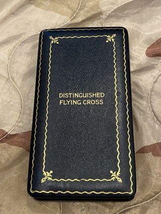 Ww2 Era Distinguished Flying Cross Coffin Box W Ribbon & Lapel Pin,  No Medal