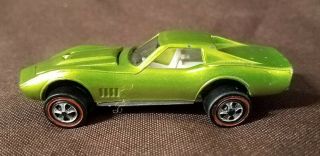 Custom Corvette Redline Hot Wheels 1968 Usa Antifreeze / Lime Green