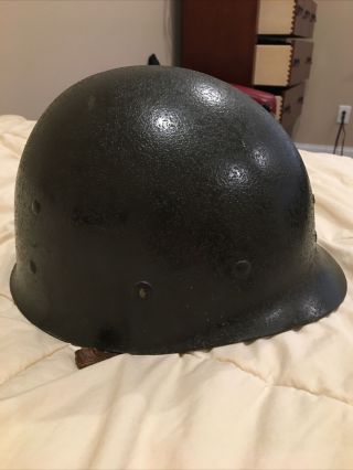 WWII - Era M1 Helmet Liner (Light Green Straps) 2