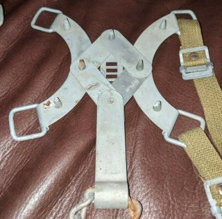 Vintage 2) Pair WWII Military Strap - On Crampons Ice or Snow marked Winoco U.  S. 3