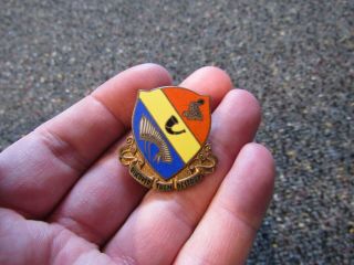 Wwii Us Army 776th Tank Destroyer Battalion (sp) German Made Unit Crest/di Pin