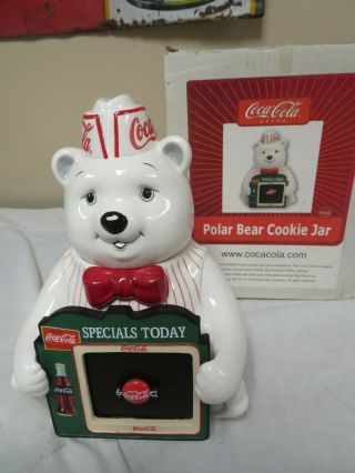 In The Box Coca Cola Polar Bear Cookie Jar Hard To Find