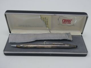 Vintage Cross Sterling Silver Lifetime Mechanical Pencil W/box & Instructions