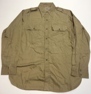 Wwii Era U.  S.  Army Officer Regulation Khaki Summer Uniform Shirt