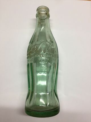 Jackson,  Tn,  Nov 15 1915 Green Glass Embossed Coca Cola Bottle 6 Oz - Scarce